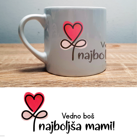 Skodelica za materinski dan, najbolja mama, mala skodelica za kavo, 6oz